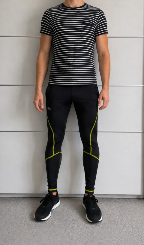 Legginsy sportowe Lacoste XS - widok na osobie