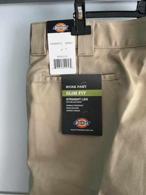 Beżowe spodnie Dickies z metką producenta, rozmiar XL